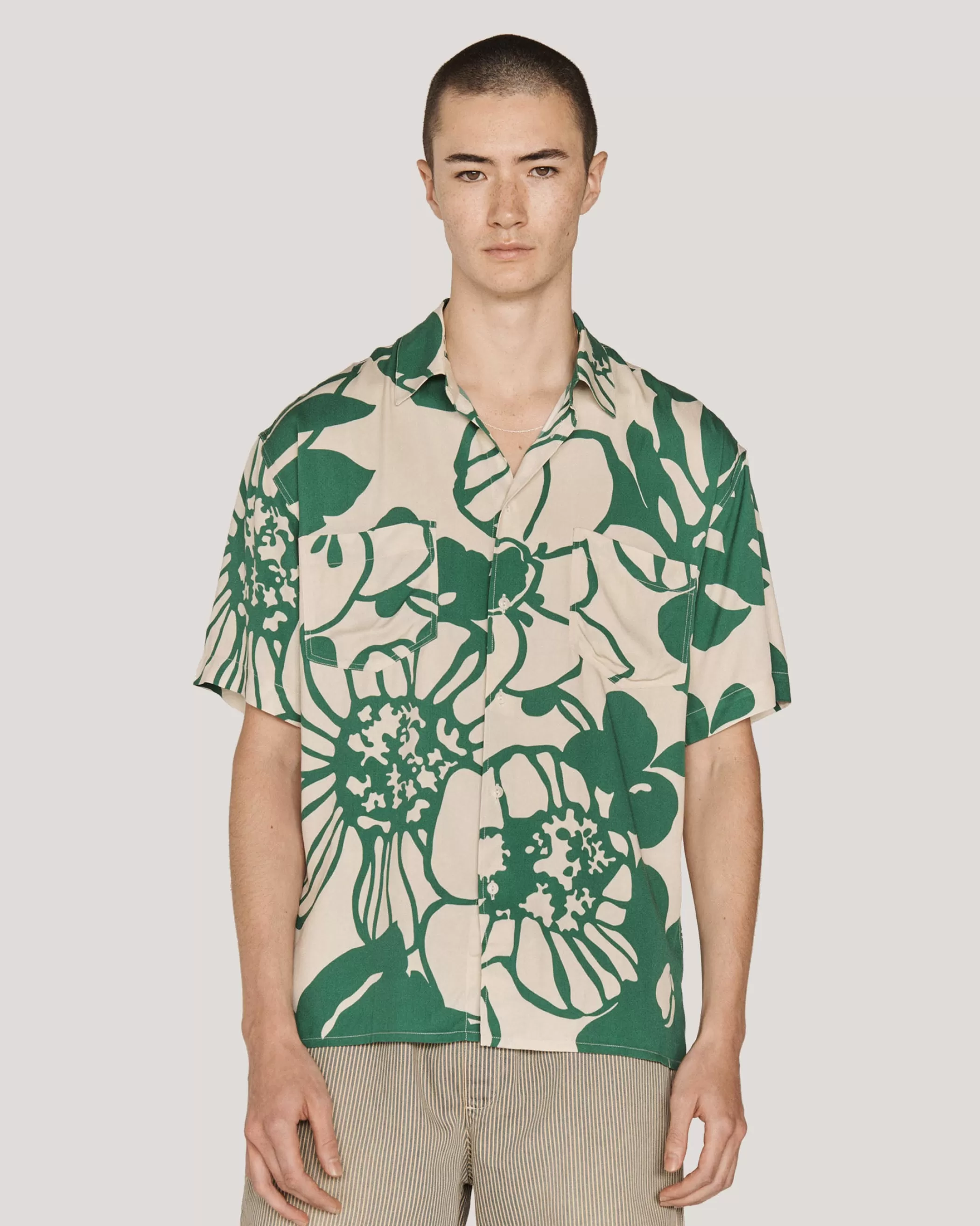 YMC Shirts<Mitchum Shirt Green